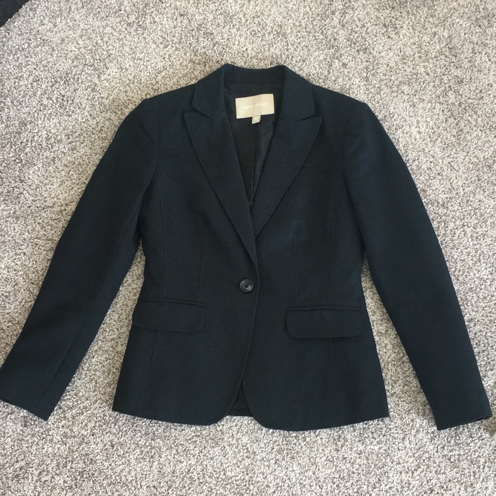 Banana Republic 0P Black Blazer